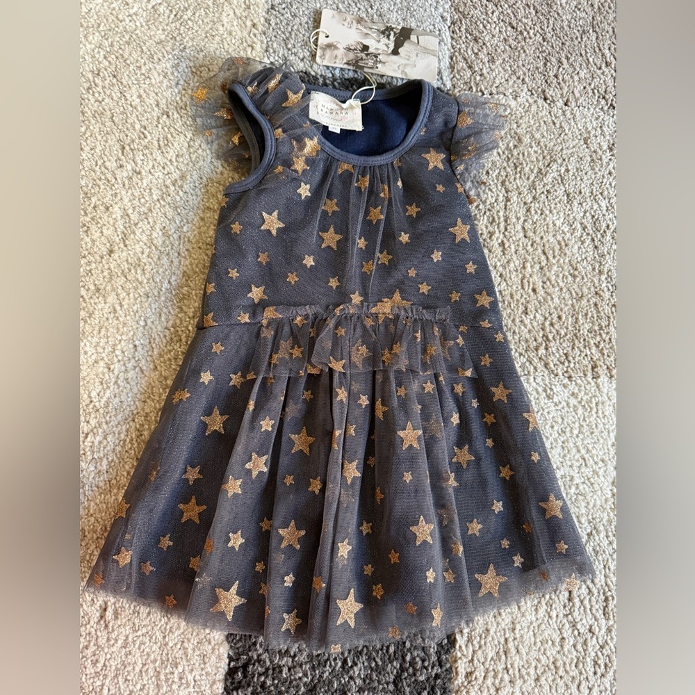 Hannah Banana Glitter Star Dress- NWT- 2T